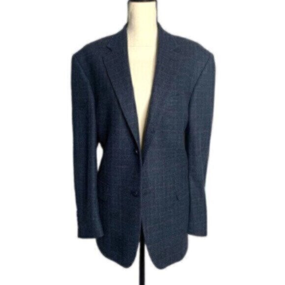 Pronto Uomo Vintage Wool & Cashmere Plaid Oversized Single Breasted Blazer - Picture 8 of 14